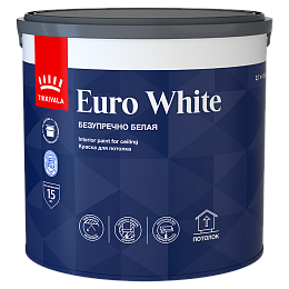 Краска для потолка EURO WHITE белая (гл/мат)